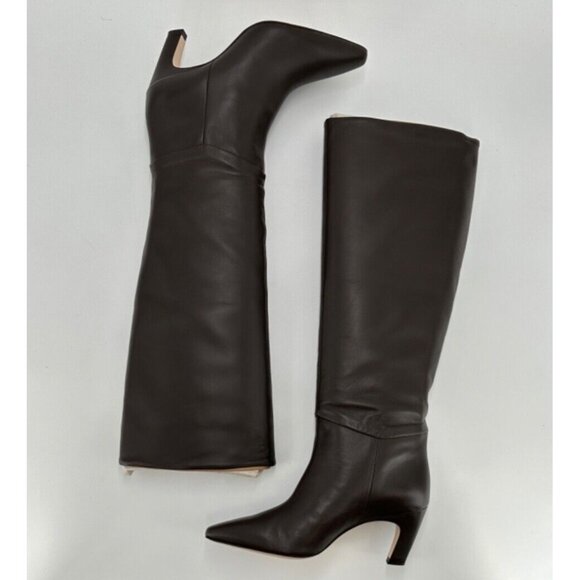 Everlane The Knee-High Banana Heel Boot in Brown Leather sz 6 Women's Pull-on - Picture 4 of 6